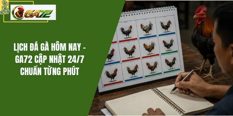 Lịch Đá Gà Hôm Nay - GA72 Cập Nhật 24/7 Chuẩn Từng Phút
