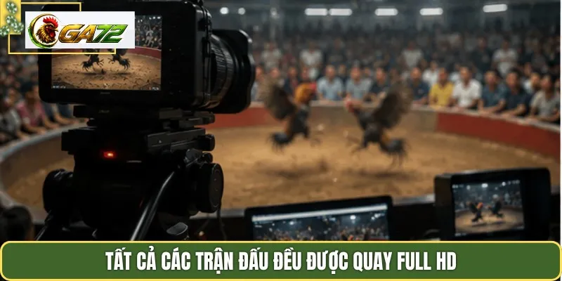Tất cả các trận đấu đều được quay full HD